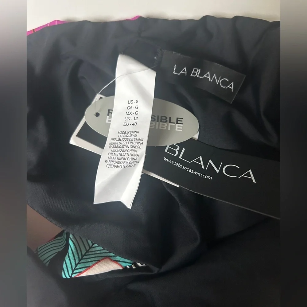La Blanca In Full Bloom Reversible Hipster Bikini Swim Bottom Black Multicolor 8